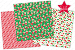 Christmas digital papers,Christmas patterns,Christmas bears Product Image 4