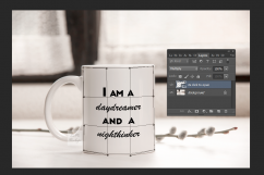 White coffee cup template 11oz mug mock up rustic background PSD smart easter mockup Product Image 2