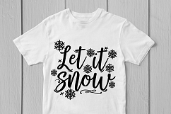 Let It Snow Christmas - Christmas SVG EPS DXF PNG Cut File Product Image 2