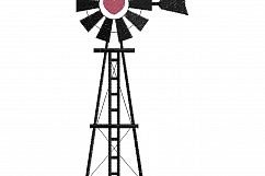 Windmill Red Heart Middle Center Machine Embroidery File Product Image 9