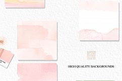 Blush cream. Floral watercolor clip art. Product Image 6