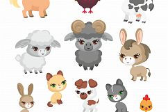 Farm animals. Vector clip art. Product Image 2