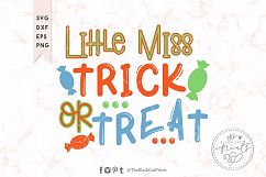 Little miss Trick or Treat SVG DXF PNG EPS Product Image 1