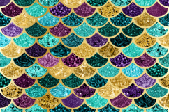 Glitter Mermaid Scales Digital Paper Product Image 4