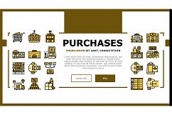 Purchases And Shopping Landing Header Vector Product Image 1