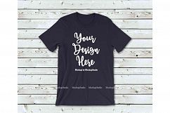 Tshirt Mockup Bundle Wood Background Bella Canvas 3001 Set Product Image 5
