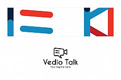 Video Talk - Chat Icon with Movie Camera Stock Logo Template for Blog &amp; App Product Image 3