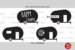 Camper Svg Happy Camper Svg Happy Camper happy camper, Svg Files for Silhouette Cameo or Cricut, Product Image 1