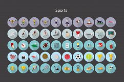 Flat Icons Sports Set Product Image 5