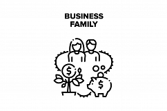 Business Family Vector Black Illustration Product Image 1