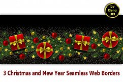 Winter Holiday Seamless Web Banners Product Image 1