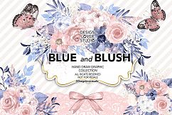 Watercolor Blue and Blush collection Product Image 1