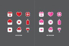 Valentine&#039;s Day Flat Icons Product Image 2