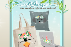 Animal Face Bundle Elephant Fox Giraffe Cat Penguin Unicorn Product Image 4