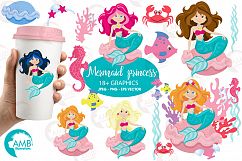 Mermaid Princess clipart, graphics, illustrations AMB-818 Product Image 1