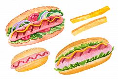 Fast Food Watercolor Set Product Image 2