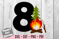 Bundle, Camping Birthday Set SVG Product Image 9