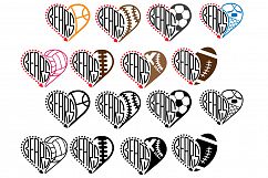 Chicago Bears Sport Heart SVG School Spirit football 976s Product Image 2