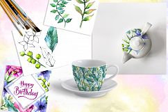 Wonderful tropical plant PNG watercolor set Product Image 2