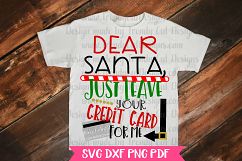 Dear Santa Just leave your Credit Card for me SVG Product Image 2