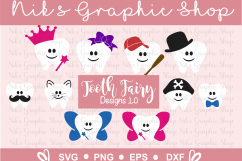 Tooth Fairy Design , Tooth Fairy SVG, Tooth SVG, Fairy SVG Product Image 1