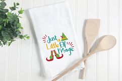 Just a Little Elf Magic - Christmas SVG Cut File - DXF EPS Product Image 2