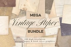 Vintage Paper &amp; Book Cover MEGA Bundle Product Image 1