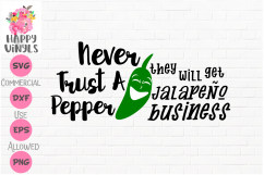 Funny SVG Never Trust a Jalapeno Pepper SVG Cut Files Product Image 1