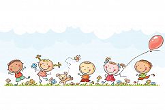 Happy Cartoon Kids Bundle, children doodle, kids doodle Product Image 18