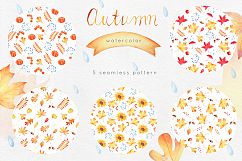 Watercolor Autumn Clipart Collection Product Image 9