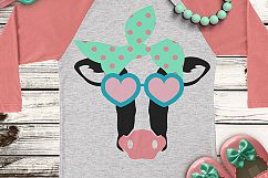 Cow Heifer Farm Life Animal Cute Kids Girls SVG DXF PNG Cut File Cricut Silhouette Cameo Clip Art Htv Die Cutting Heat Transfer Vinyl Product Image 1