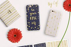 Digital Pattern Pack in pink navy blue gold Seamless papers Product Image 2