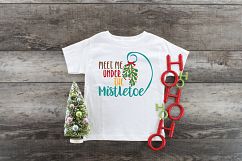 Meet Me Under the Mistletoe - Christmas SVG Cut File - DXF Product Image 7