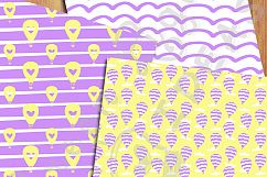 Purple and Yellow Hot Air Balloons Digital Papers Product Image 3