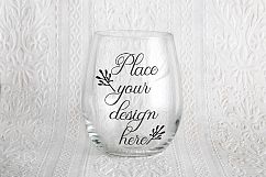 Stemless wine glass mockup no stem glasses mock up wineglass Product Image 1