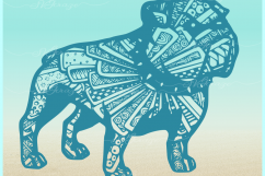 Bulldog Mandala Zentangle SVG Dxf Eps Png files for Cricut Product Image 4