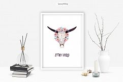 Stay wild boho skulls &amp; watercolor bouquets Product Image 7