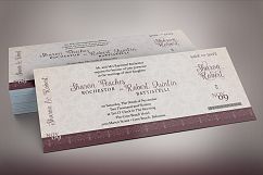 Vintage Boarding Pass Invitation Template Product Image 1