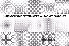 15 square patterns (EPS, AI, SVG, JPG 5000x5000) Product Image 1