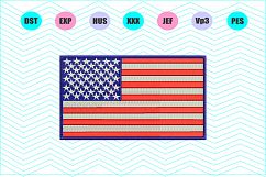 American Flag Machine Embroidery Design INSTANT DOWNLOAD Product Image 1