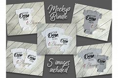 Baby Mockup Bundle Blank Bodysuit Tshirt Mockups Blank White Product Image 1