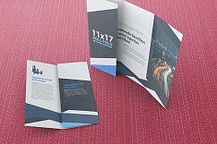 11x17 Four Panel Roll Fold Brochure Mockup Product Image 6