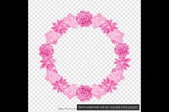 100 Watercolor Flower Wreath Clip Arts, Botanical Wreaths Product Image 3