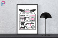 birth stats svg, birth stats template, baby stats svg Product Image 1
