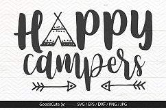 Happy Campers - SVG DXF JPG PNG EPS Product Image 1