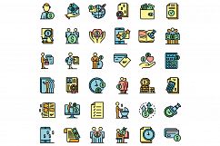 Allowance icons set vector flat Product Image 1