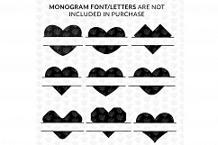 BIg SVG MONOGRAM BUNDLES - 9 Heart Split Monogram DXF PNG Product Image 2