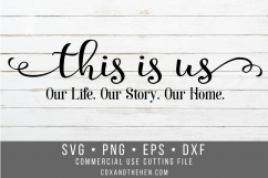 This Is Us Wood Sign Stencil SVG Product Image 1