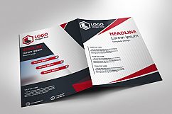 Corporative Business bi-fold Brochure Vector Template Product Image 1