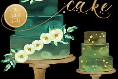 Watercolor Layered Wedding Cake Clipart Product Image 2